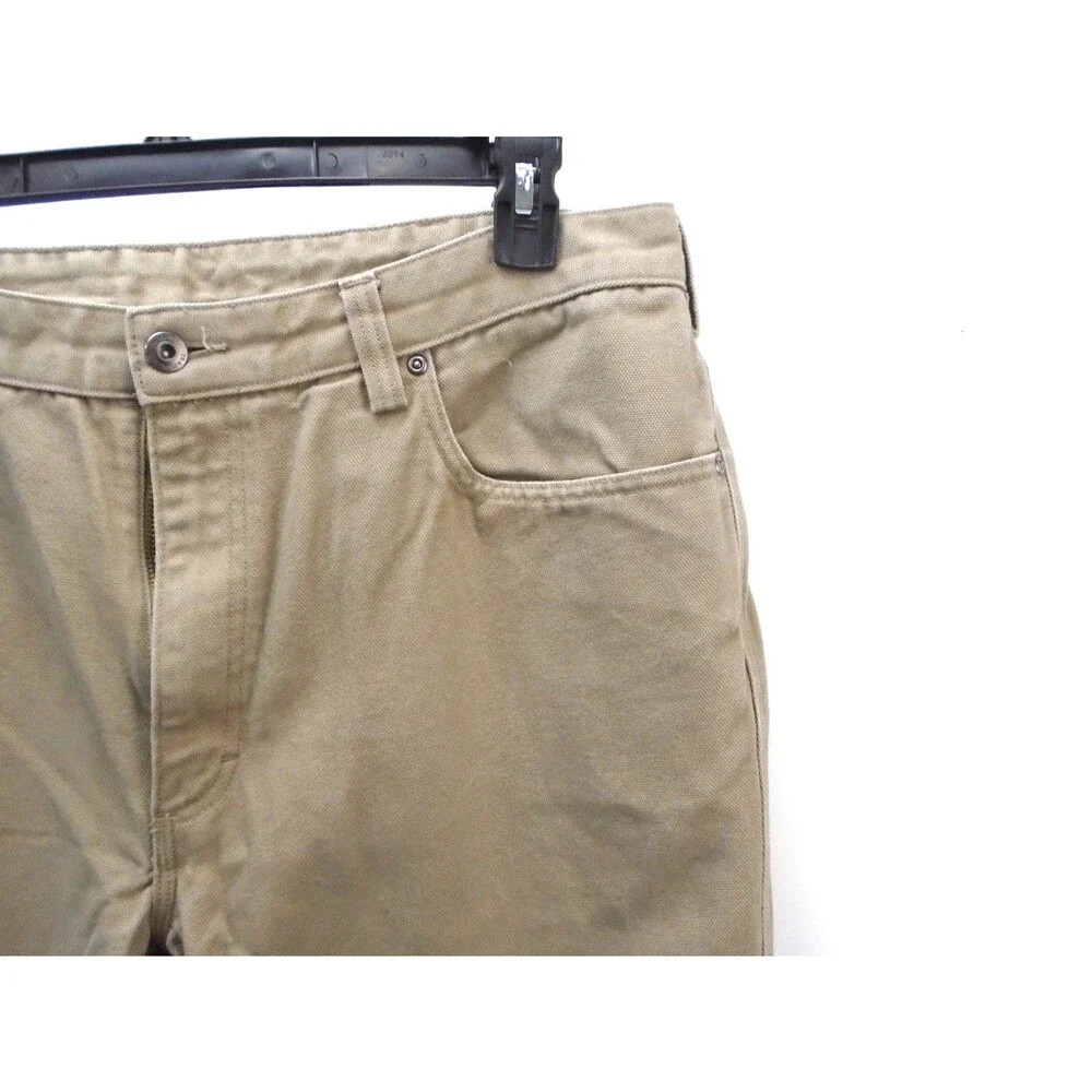 Duluth Trading Pants Mens Size 40x30 Beige Fire Hose Straight Leg Fend of Finish - Picture 6 of 11